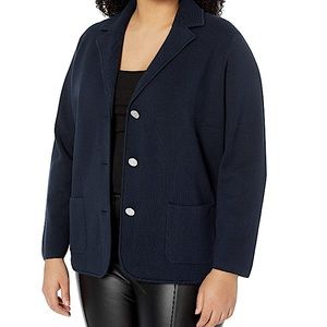 Chaps Women's Cotton-Blend Sweater Blazer
